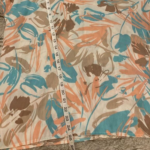 : : VINTAGE 80s Abstract Floral Print Blouse : : - Picture 10 of 16